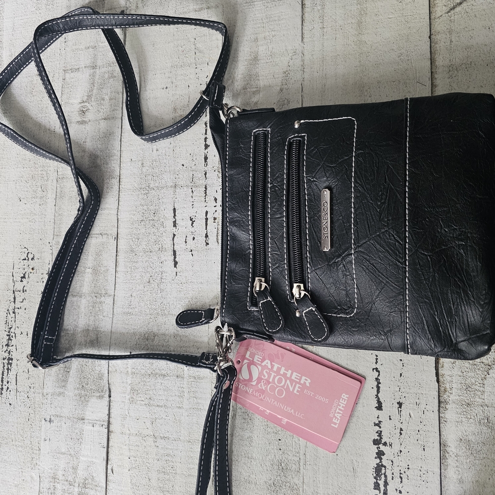 Stone & Co. Black Leather Crossbody Bag